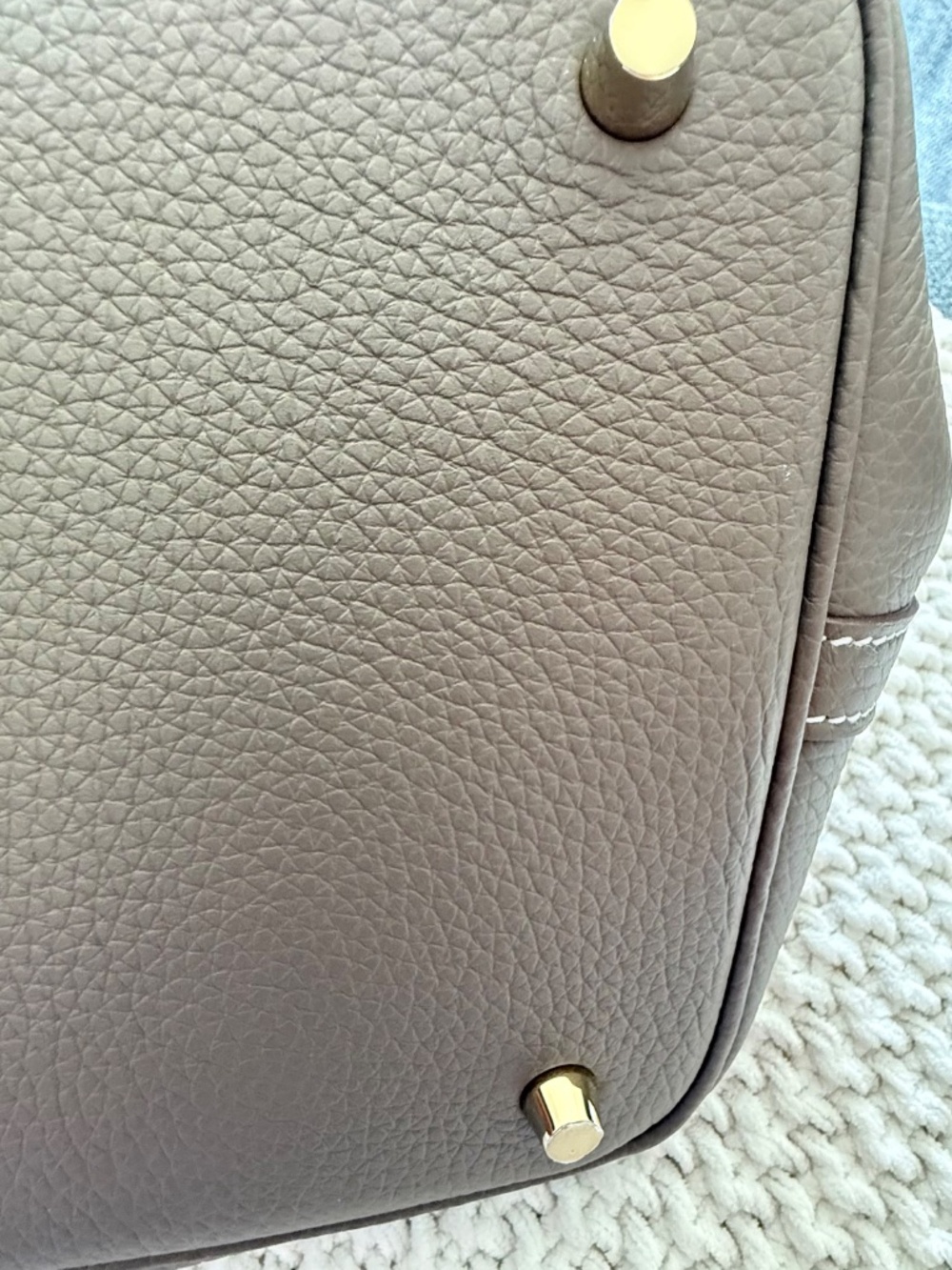 Hermes Picotin Lock 22 Clemence Calf Skin - Etoupe/GHW Hangbag - Picture 5 of 11